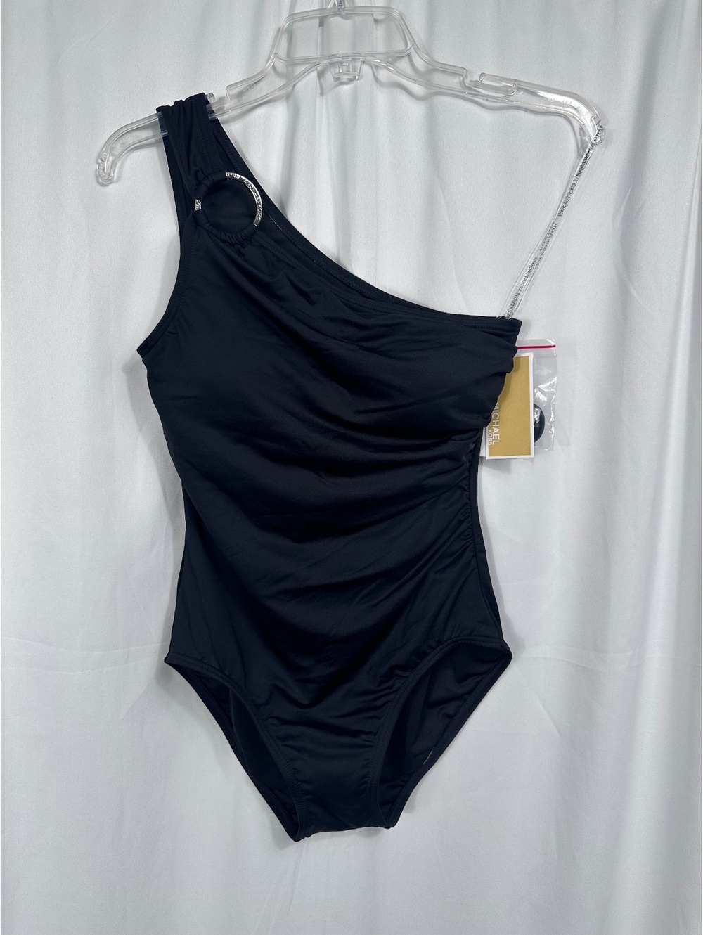 Michael Kors One-Shoulder Black Swimsuit Size 8